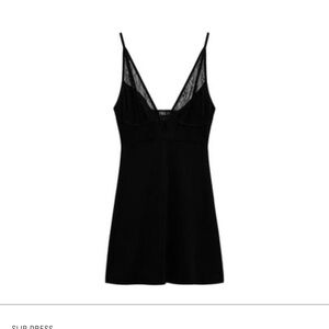 Zara Black Mini Slip Dress
